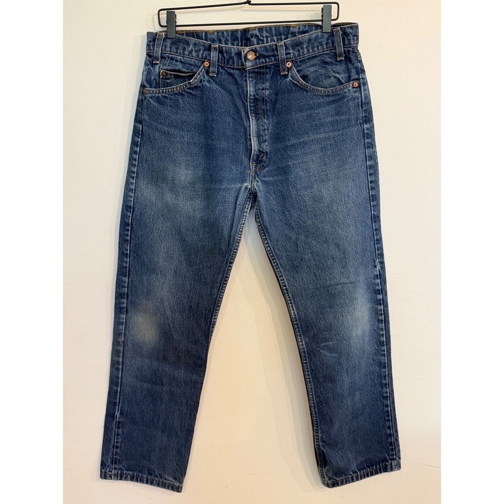 Vintage 80s 1983 Levi's 505 Orange Tab Blue Jeans Made in USA 20505-0217 35x32